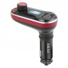 FM TRANSMITTER ΜΕ BLUETOOTH ΚΑΙ ΦΟΡΤΙΣΤΗ ΑΥΤΟΚΙΝΗΤΟΥ, 2 USB, AUX-IN, MJICRO SD, ΧΡΩΜΑ ΚΟΚΚΙΝΟ FMT-66B AKAI