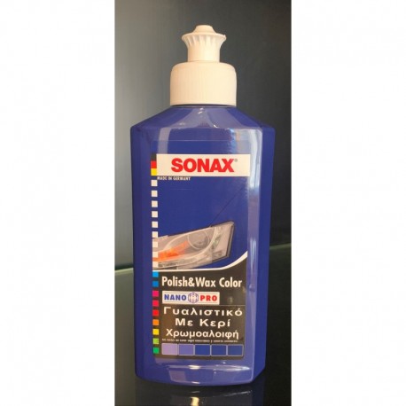 SONAX Color και Wax Nano Χρωμοαλοιφή Μπλέ 250ml