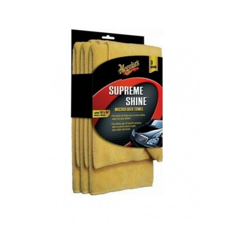 Supreme Shine Microfibre Πανιά Μικροϊνών Γυαλίσματος Αυτοκινήτου 3τμχ X2020 Meguiar's