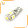 ΛΑΜΠΑ ΦΩΤΩΝ ΘΕΣΗΣ ΛΕΥΚΟ LED Τ10 (W5W) WHITE CANBUS SMD5050 12V/2W/6000K/90LM (10.11.01.00004) HELECO