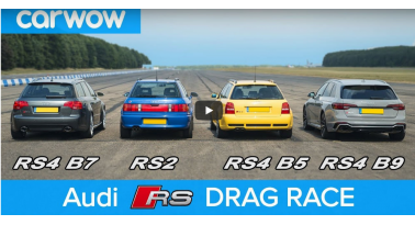 Τέσσερις γενιές Audi RS σε drag race!